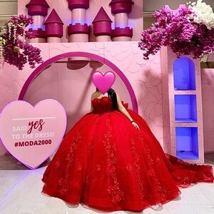 Quinceañera Dress Red